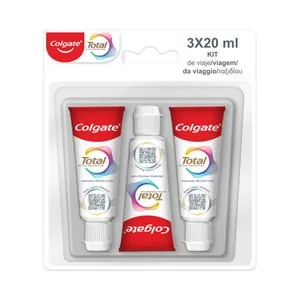 Colgate Total Original Pasta de Dientes en Formato Viaje 3 X 20 Ml. 60 ML