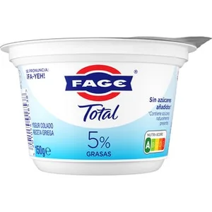 Total Yogur Griego Natural 5% M.g. sin Azúcares Añadidos Fage