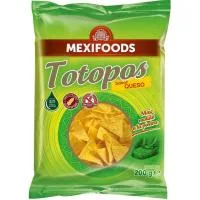 Totopos de Queso Mexifoods, Bolsa 200 G