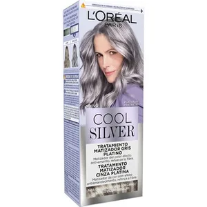 Tratamiento Matizador Gris Platino Plateado para Cabello Oscuro con Canas L'oreal Cool Silver