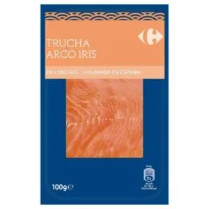 Trucha Ahumada Arco Iris en Lonchas Carrefour 100 G.