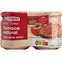 Tumaca Natural Eroski, Pack 2x185 G