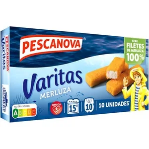 Varitas de Merluza Empanada 10 Unidades Pescanova