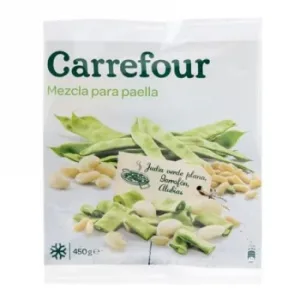 Verdura para Paella Congelada Carrefour 450 G.