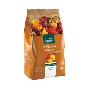 Verleal Pimientos Asados Congelados, 100% Naturales 400 G.