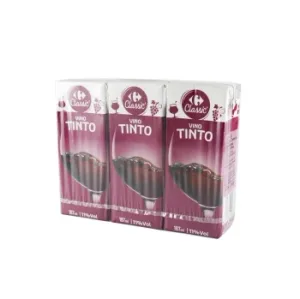 Vino Tinto Carrefour Classic Pack 3 Brik 18,7 Cl.