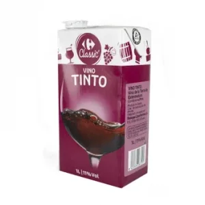 Vino Tinto Joven Tempranillo Carrefour Vendimia Seleccionada V.t. Extremadura 1 L.