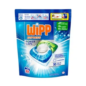 Wipp Express Power Detergente en Cápsulas para Lavadora 33 Lav. 33 UD