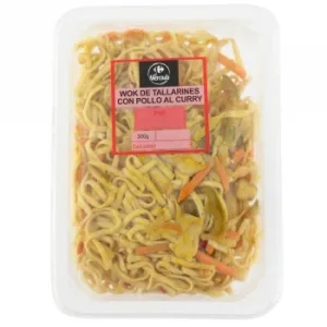 Wok de Tallarines con Pollo al Curry Carrefour 300 G