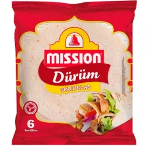 Wraps Durum Tortillas de Trigo Mission 6 Ud.