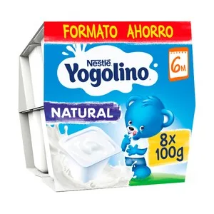 Yogolino de Neslté Postre Lácteo Sabor Natural, Especial para Ñiños desde 6 Meses  8 X 100 G. 800 G