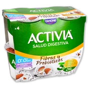 Yogur Activia 0% Danone Chia y Almendras 4 U. de 115 G