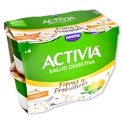 Yogur Activia Fibra Danone Cereales Paq. 4 U. de 120 G