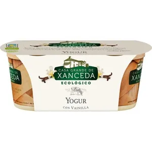 Yogur con Vainilla sin Gluten Ecológico Pack 2  Casa Grande de Xanceda 125 G