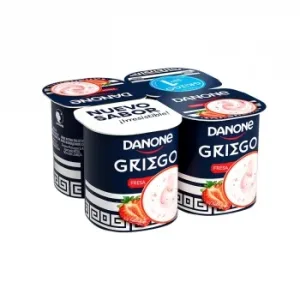 Yogur Griego con Fresa Danone Pack de 4 Unidades de 110 G.