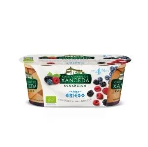 Yogur Griego con Frutas del Bosque Ecológico Casa Grande Xanceda sin Gluten Pack de 2 Unidades de 125 G.