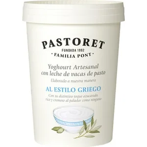 Yogur Griego Natural Azucarado Artesano Cremoso con Leche de Vacas de Pasto  Pastoret 500 G