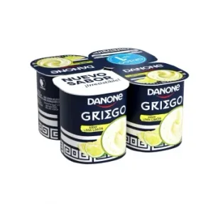 Yogur Griego Sabor Lima y Limón Danone Pack de 4 Unidades de 110 G.
