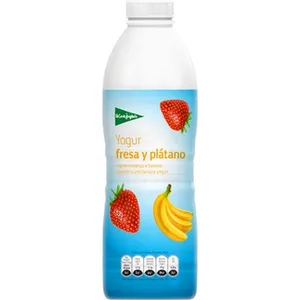 Yogur Líquido con Fresa y Plátano sin Gluten el Corte Ingles