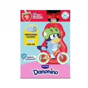 Yogur Líquido Sabor Fresa Danone Danonino Pack de 4 Bolsitas de 70 G.