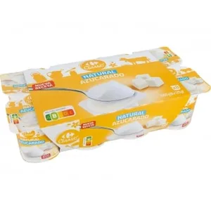 Yogur Natural Azucarado Carrefour Classic' Pack de 4 Unidades de 125 G.