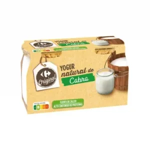 Yogur Natural de Cabra Carrefour Original Pack de 2 Unidades de 115 G.