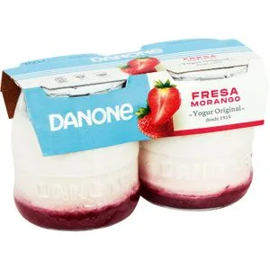 Yogur Original con Fresas Pack 2 Und. 2 X 130 Gr