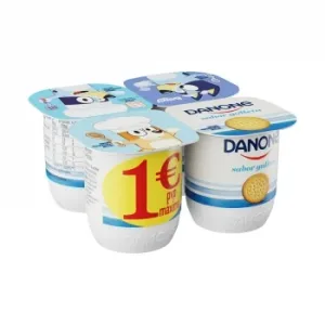 Yogur Sabor Galleta Danone sin Gluten Pack de 4 Unidades de 120 G.
