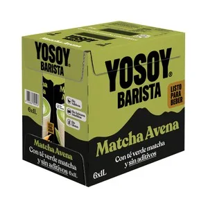 Yosoy Barista Bebida Vegetal de Avena con Té Verde Matcha sin Aditivos 1 L. 1000 ML