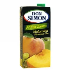 Zumo de Melocotón, Manzana y Uva Don Simón Brik 1 L.