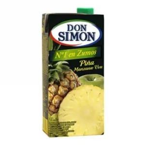 Zumo de Piña,manzana y Uva Don Simón Brik 1 L.