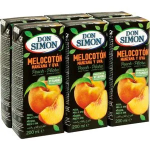 Zumo Melocotón y Uva Concentrado Pack de 6 6 X 0,2 L
